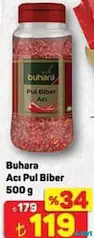 BUHARA BAHARAT ACI PUL BİBER 500 G fiyat ve kampanya bilgisi